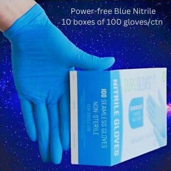 SurgiGloves Blue Nitrile Gloves Size S/XL Only.